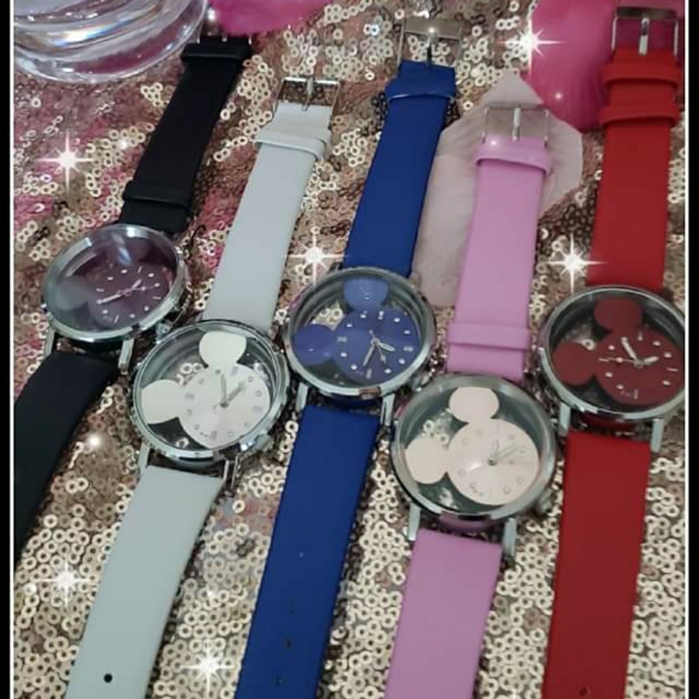 Mickey Watch (red, white, black, blue and rose)